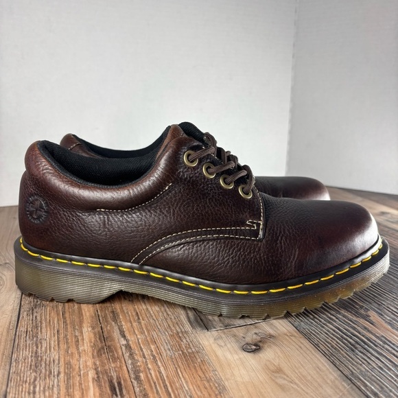 Dr. Martens Shoes Mens 10 Oxford Loafers Boston Brown Leather Docs Chunky Street - Picture 1 of 10